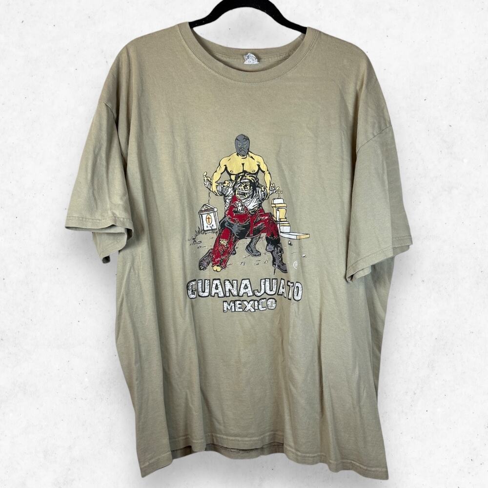 Yazbek Vintage T-shirt Men's 2XL Graphic Print Guanajuato Mexico El Santo